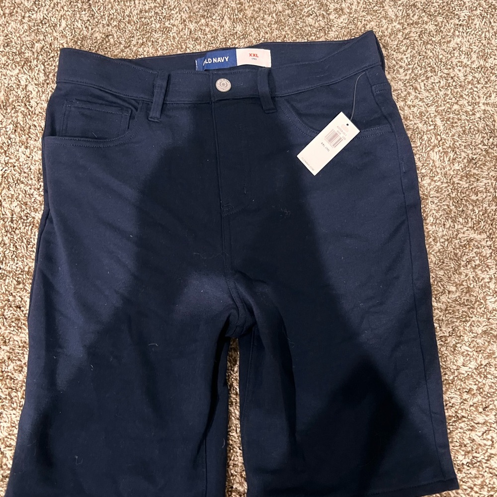 Old Navy Blue Flat Front Uniform Shorts